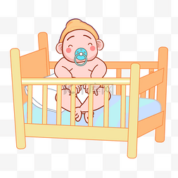 吃奶嘴的婴儿图片_卡通婴儿睡觉吃着奶嘴的宝宝