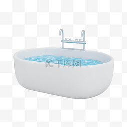 浴室中的物品图片_3DC4D立体浴室大浴缸