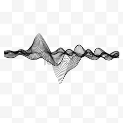 噪音耳聋图片_音频数字波段声音音波黑色