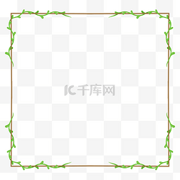 树没叶子图片_春季春天绿色植物藤蔓叶子边框