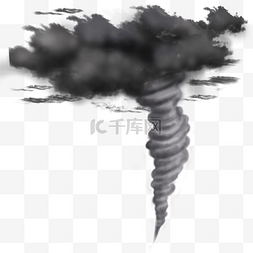 台风避险图片_自然现象黑色龙卷风乌云