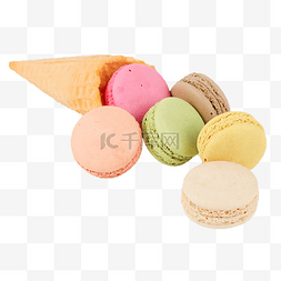 彩色饼干图片_下午茶马卡龙甜品甜食