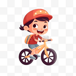 卡通桑蚕图片_卡通手绘骑自行车儿童