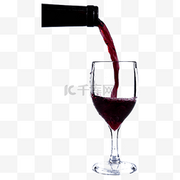 美食红酒瓶红酒玻璃杯