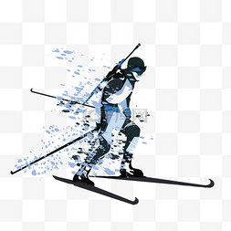 滑雪射击冬季两项比赛创意
