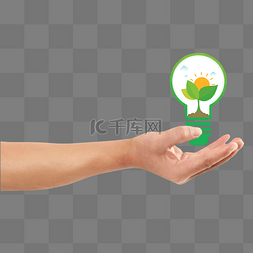 大拇指手势拍图片_环保手势节能新能源低碳绿色