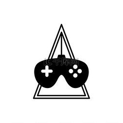 视频游戏控制台操纵杆主题标志模