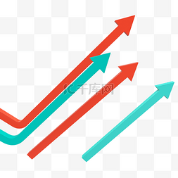 方向箭头红色图片_3D立体黏土箭头