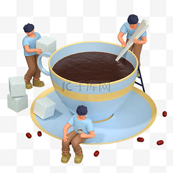 制作饮料图片_C4D饮品制作咖啡coffee商务