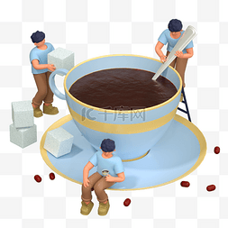 coffee咖啡图片_C4D饮品制作咖啡coffee商务