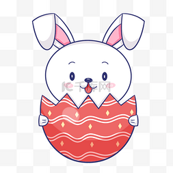 复活节卡通可爱兔子