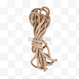 麻绳材料绳子棕色特写