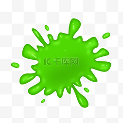 绿色滴落图片_绿色放射状水滴粘液液体