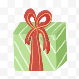 雪花圣诞矢量素材图片_绿色可爱礼物盒
