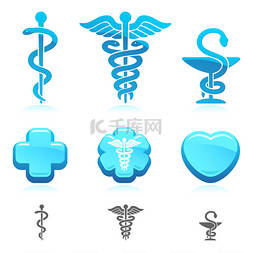 医药医疗小图标图片_医疗的符号集。矢量