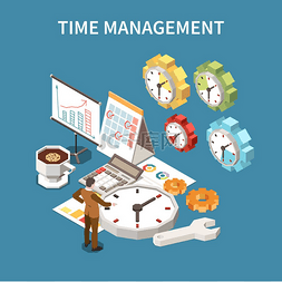 时间管理图标图片_时间管理计划概念与截止日期符号