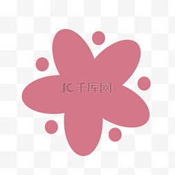 粉色简单花朵形状图案