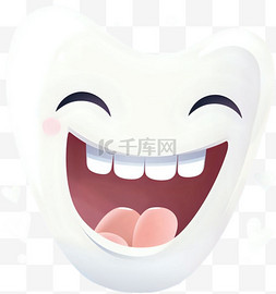 白色牙齿图片_卡通手绘可爱牙齿