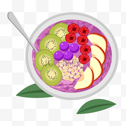 美味苹果片图片_巴西莓碗健康水果