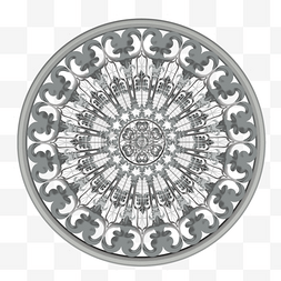 复杂圆形花纹图片_哥特式复杂花纹圆形窗口