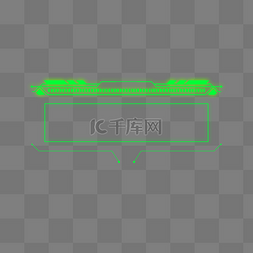 科技线性框图片_科技赛博朋克潮流边框绿色
