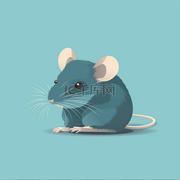 卡通老鼠动物图片_扁平可爱卡通老鼠动物元素
