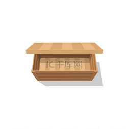 送运费险包邮图片_木质开口盒带盖独立运输包装俯视
