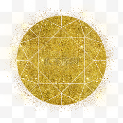金色圆形几何金粉