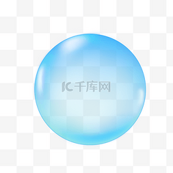 透明的吹风图片_蓝色透明水泡气泡