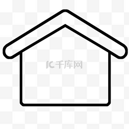 房子线条图片_房屋剪影线条简单造型