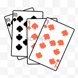 玩扑克牌图片_玩红黑纸牌剪贴画