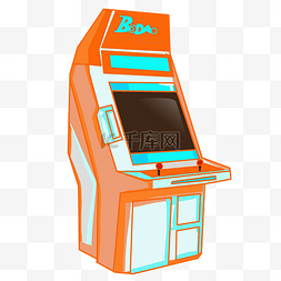 橙色电玩游戏机