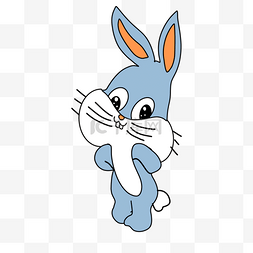 兔子卡通灰图片_兔子