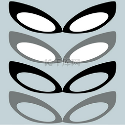 or图标图片_The black mask and other color or female 眼