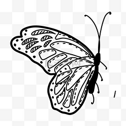 线条展翅图片_展翅飞翔的卡通蝴蝶