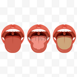 牙刷卡通牙齿图片_舌头口腔护理舌苔清洁护理