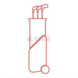 红色坚持图片_用于车轮上的高尔夫球杆的霓虹灯