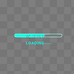 霓虹灯发光LOADING等待进度条