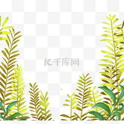植物叶子绿叶绿植底框