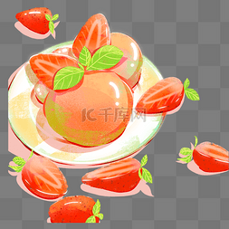 夏日夏季草莓冰淇淋清凉