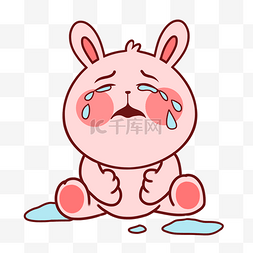 卡通哭泣表情包图片_卡通兔子表情包流泪哭泣