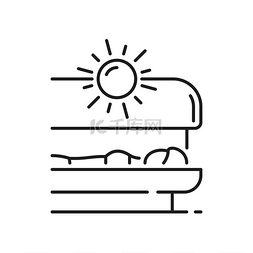 躺床图片_水疗沙龙的晒黑程序女士在日光浴