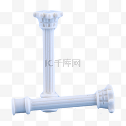 罗马柱线图片_欧式白色风格柱子