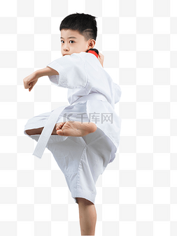 儿童摄影边框图片_儿童跆拳道人物