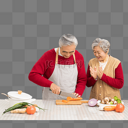 厨房里图片_老年夫妻在厨房里一起做饭