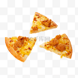 火腿披萨饼图片_美味鸡肉披萨