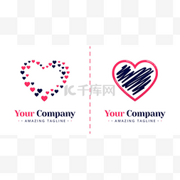 贺卡企业图片_爱情人节和婚礼的标志。模板可用
