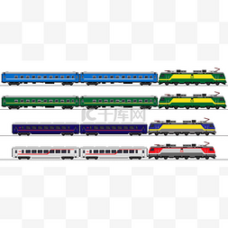 铁路轨道手绘图片_旅客快车。铁路运输. 