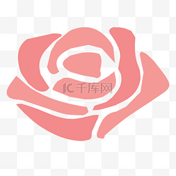 玫瑰花粉色手绘图片_手绘简约卡通玫瑰花花朵