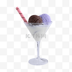 冰激凌白色杯子甜点